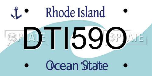 DTI59O Rhode Island License Plate