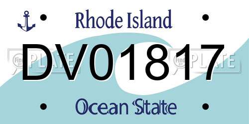 DV01817 Rhode Island License Plate