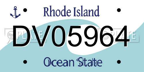 DV05964 Rhode Island License Plate