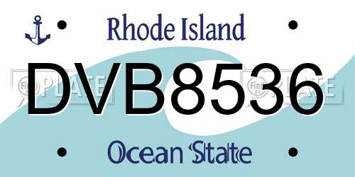 DVB8536 Rhode Island License Plate