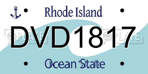 DVD1817 Rhode Island License Plate