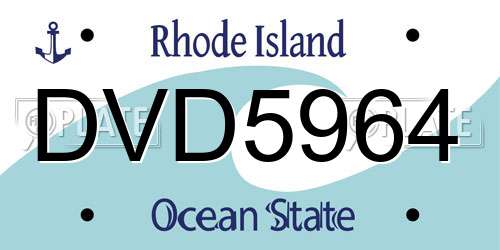 DVD5964 Rhode Island License Plate