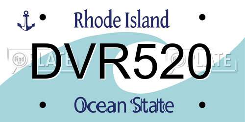 DVR520 Rhode Island License Plate