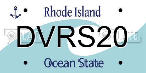 DVRS20 Rhode Island License Plate
