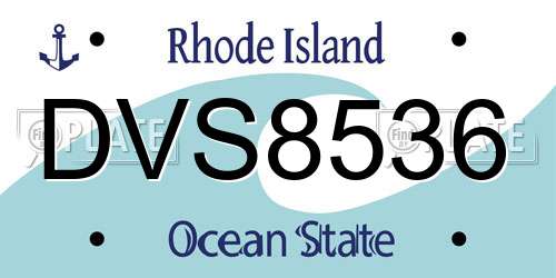 DVS8536 Rhode Island License Plate
