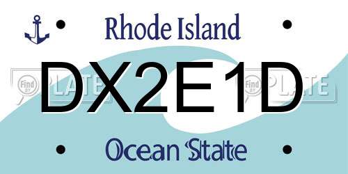 DX2E1D Rhode Island License Plate