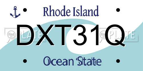 DXT31Q Rhode Island License Plate