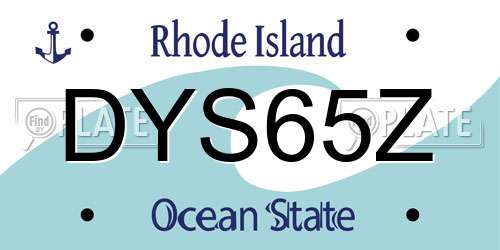 DYS65Z Rhode Island License Plate