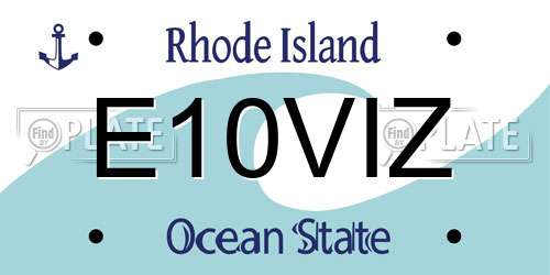 E10VIZ Rhode Island License Plate