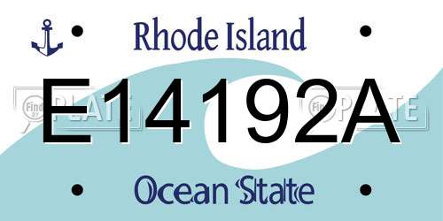 E14192A Rhode Island License Plate