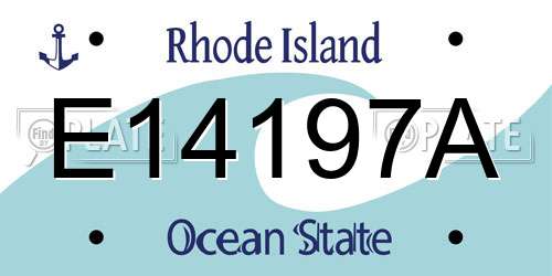 E14197A Rhode Island License Plate