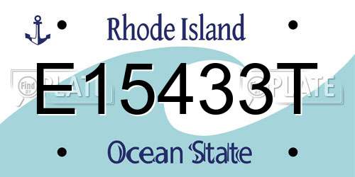 E15433T Rhode Island License Plate