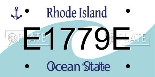 E1779E Rhode Island License Plate