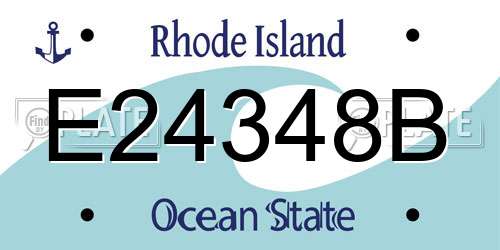 E24348B Rhode Island License Plate