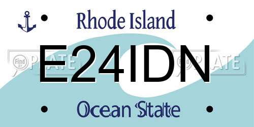E24IDN Rhode Island License Plate