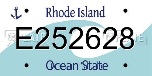 E252628 Rhode Island License Plate