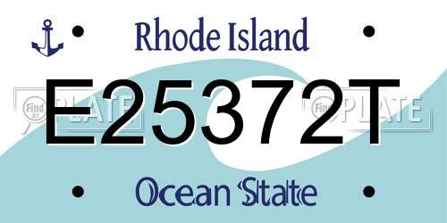 E25372T Rhode Island License Plate