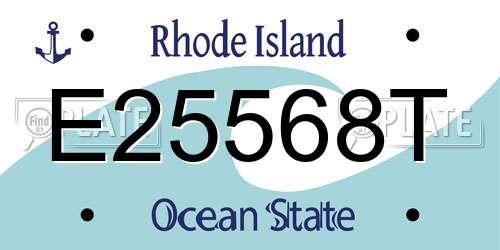 E25568T Rhode Island License Plate