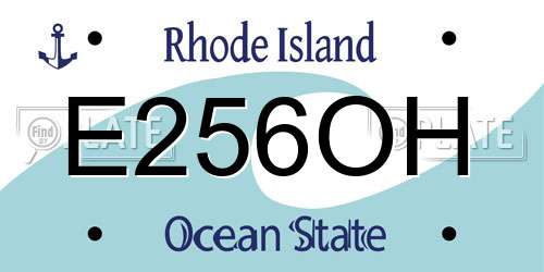 E256OH Rhode Island License Plate