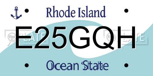 E25GQH Rhode Island License Plate