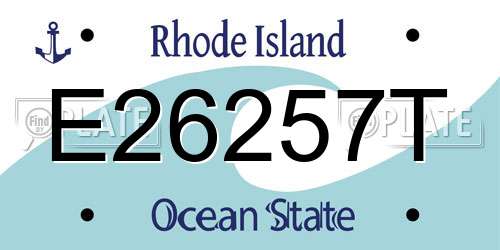 E26257T Rhode Island License Plate