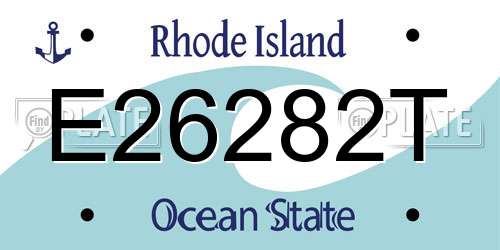 E26282T Rhode Island License Plate