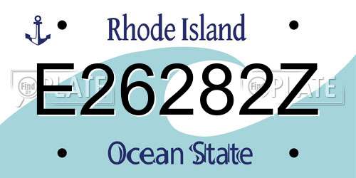 E26282Z Rhode Island License Plate