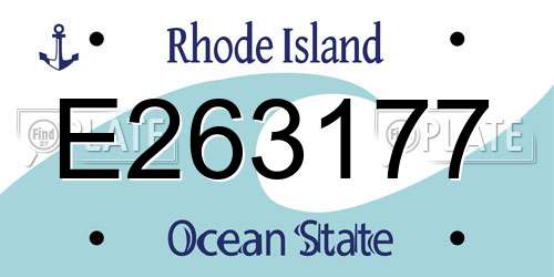 E263177 Rhode Island License Plate