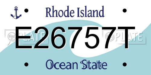 E26757T Rhode Island License Plate