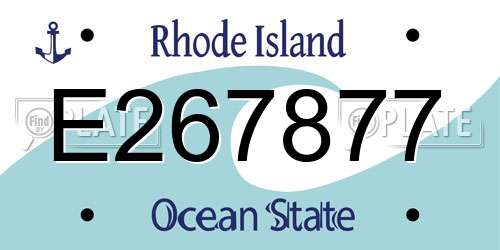 E267877 Rhode Island License Plate