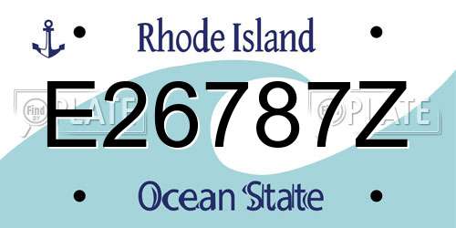 E26787Z Rhode Island License Plate