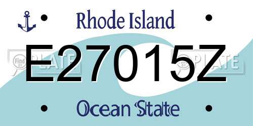 E27015Z Rhode Island License Plate