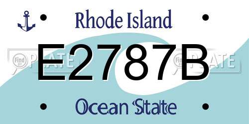 E2787B Rhode Island License Plate