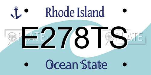 E278TS Rhode Island License Plate