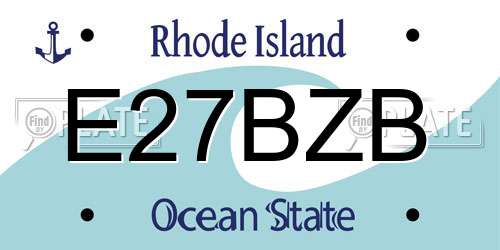 E27BZB Rhode Island License Plate
