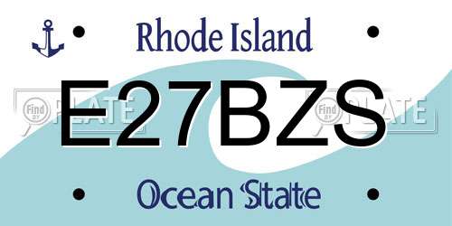 E27BZS Rhode Island License Plate
