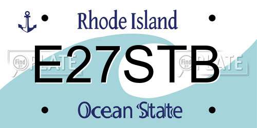 E27STB Rhode Island License Plate