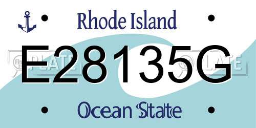 E28135G Rhode Island License Plate