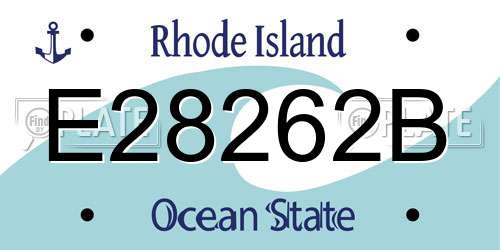 E28262B Rhode Island License Plate