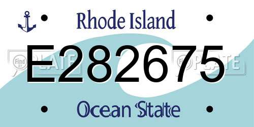 E282675 Rhode Island License Plate
