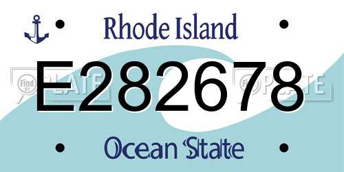 E282678 Rhode Island License Plate