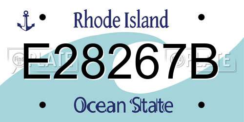 E28267B Rhode Island License Plate