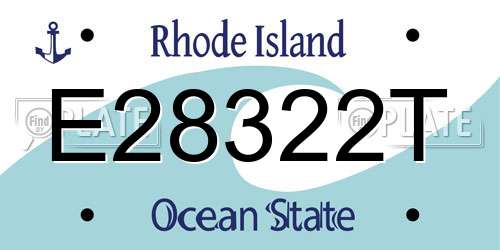 E28322T Rhode Island License Plate