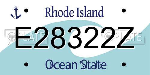 E28322Z Rhode Island License Plate