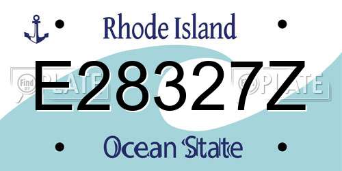 E28327Z Rhode Island License Plate