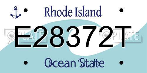 E28372T Rhode Island License Plate