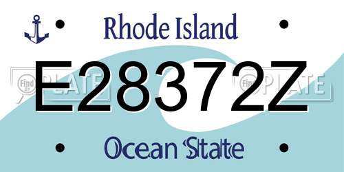 E28372Z Rhode Island License Plate