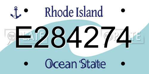 E284274 Rhode Island License Plate