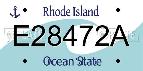 E28472A Rhode Island License Plate
