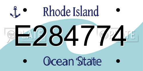 E284774 Rhode Island License Plate